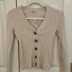 NWT Madewell Cardigan Oatmeal Size XS